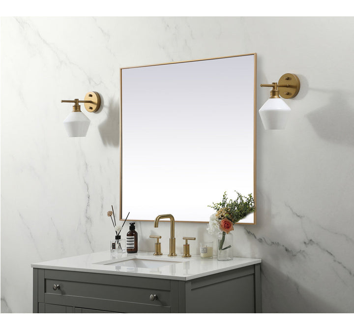 Valparaiso Accent Mirror Wade Logan® Size: 48"  x 48"  Finish: Brass