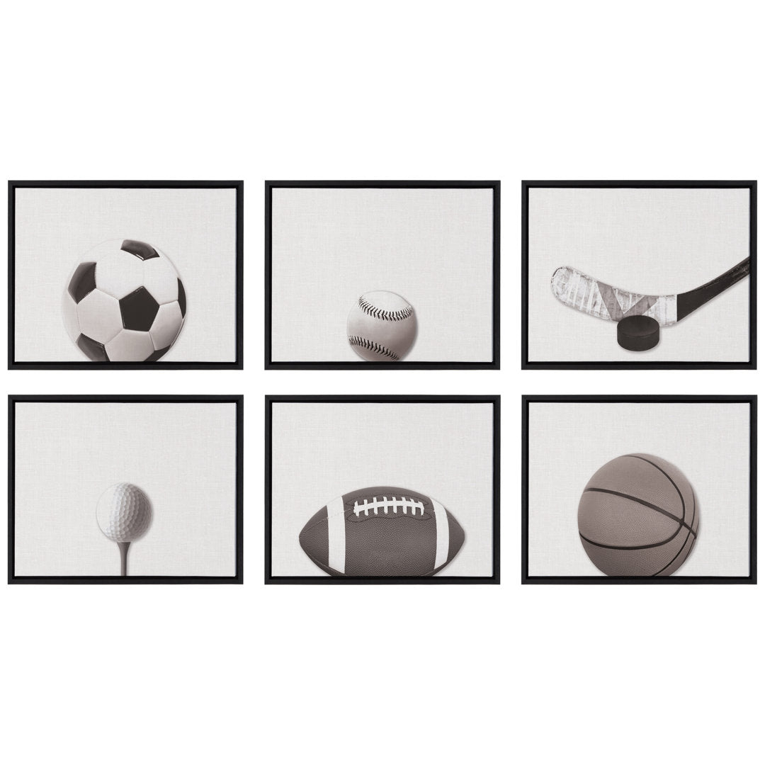 Hockey Portrait Horizontal' by Uniek- Floater Frame Photograph Print on Canvas Grovelane