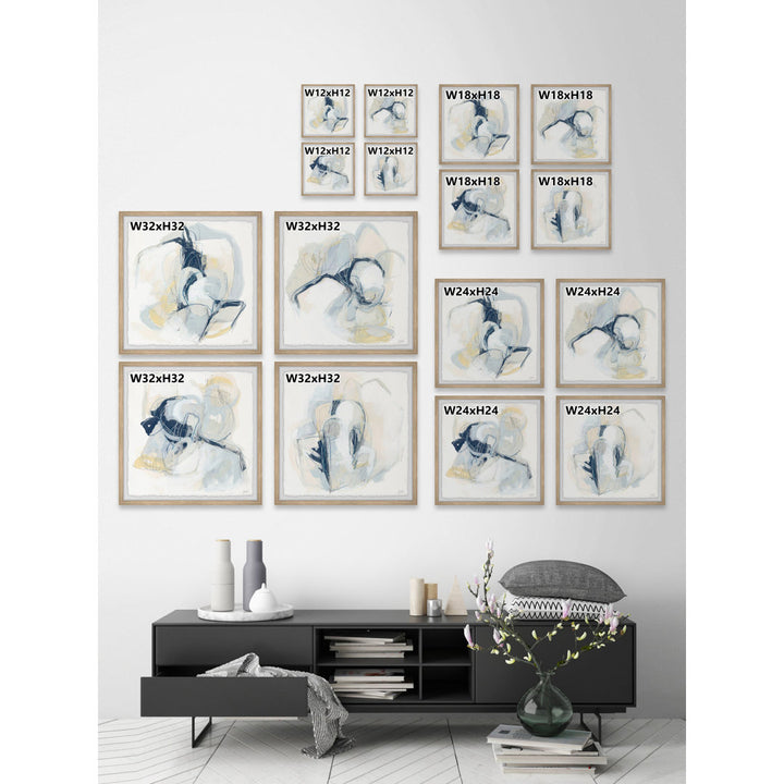 Pastel Sketches - 4 Piece Picture Frame Print Set on Paper Wrought Studio™ Frame Size: 18" H x 18" W