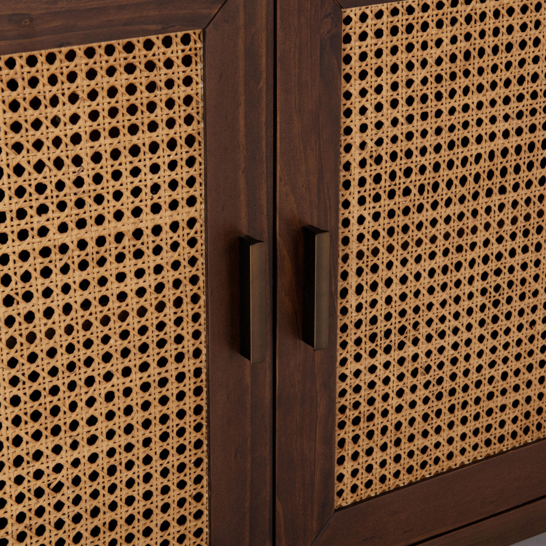 Genie Solid Wood 4 - Door Sideboard Joss & Main Color: Walnut