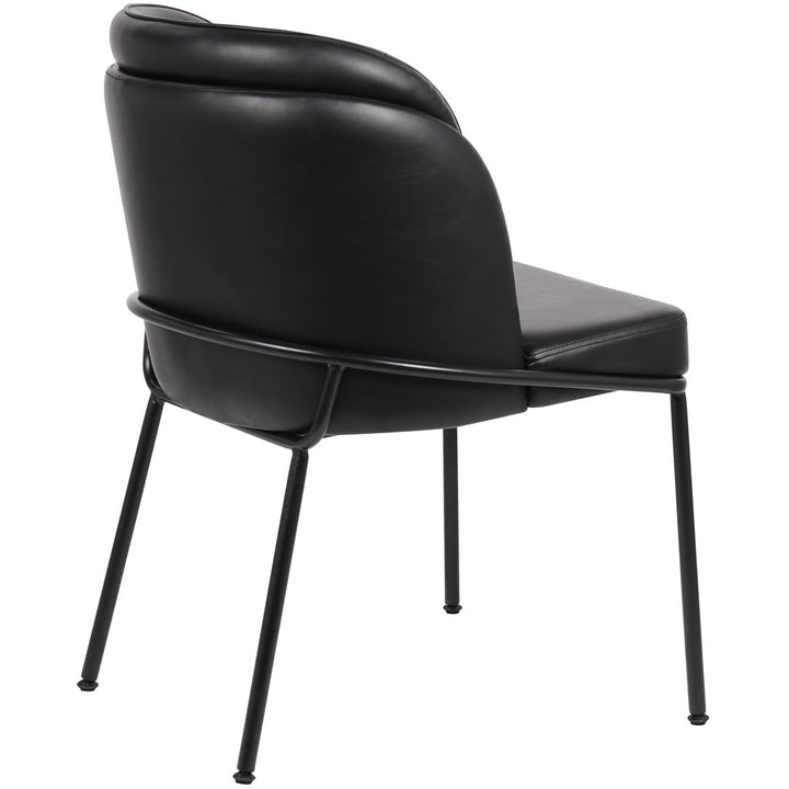 Philpott Faux Leather Dining Chair, Set Of 2 (Set of 2) Trent Austin Design® Upholstery Color: Black