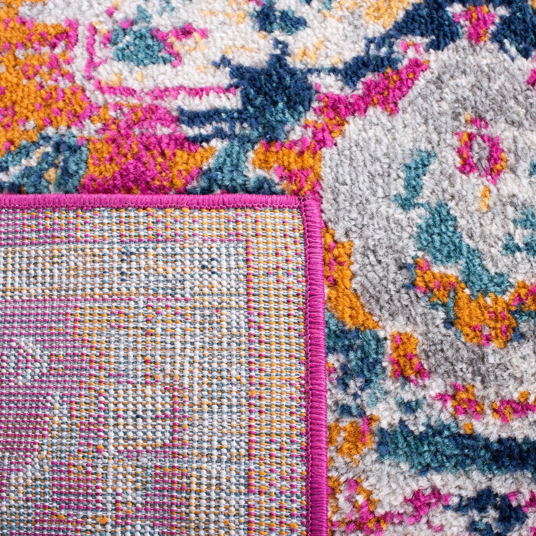 Felty 154 Area Rug In Fuchsia / Gold Langley Street® Rug Size: Rectangle 8' x 10'