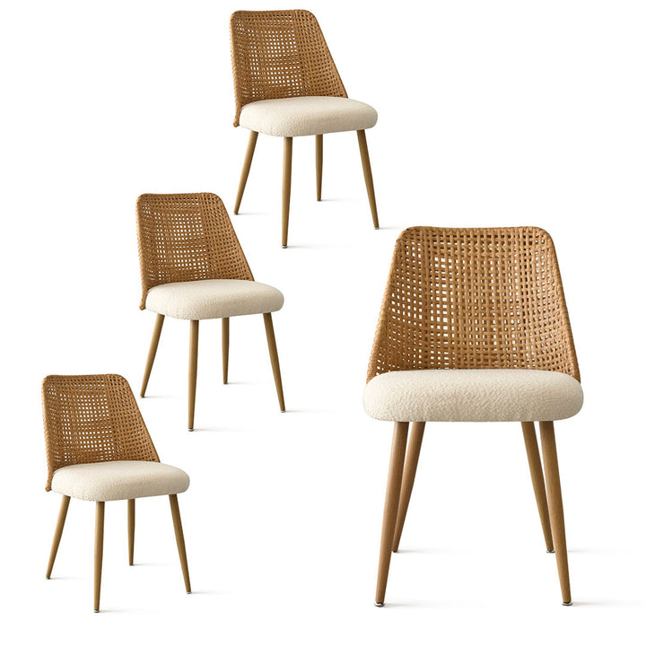 Alexandrina Dining Chair Set (Set of 4) Beachcrest Home™ Frame Color: Oak