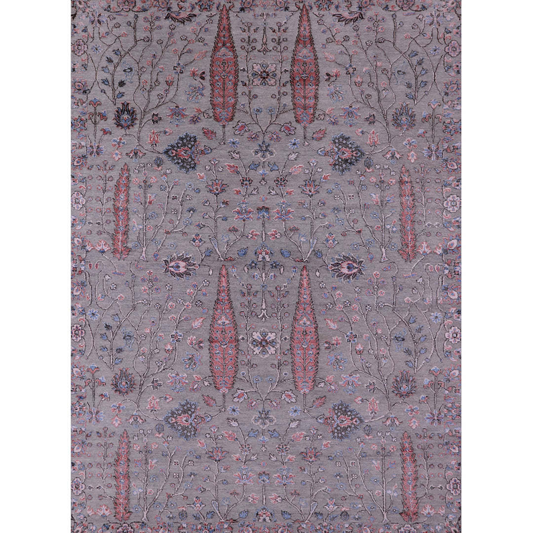 Osha Floral Pink/Purple Area Rug Bungalow Rose Rug Size: Rectangle 8' x 10'