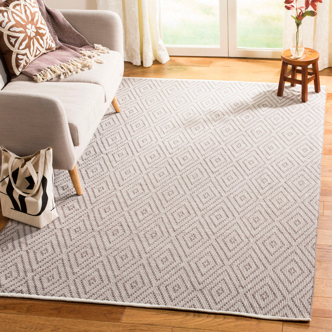 Akihito Hand Woven Cotton Geometric Rug Wrought Studio™ Rug Size: Rectangle 8' x 10'