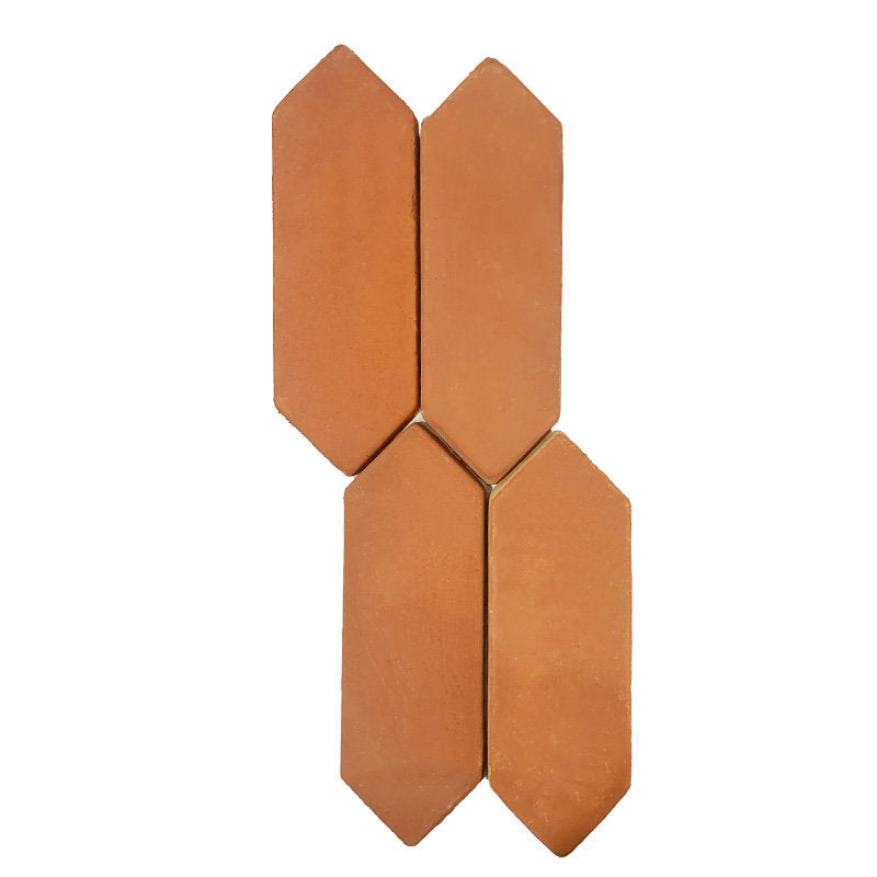 4" x 12" Terra Cotta Wall & Floor Tile Moroccan Mosaic