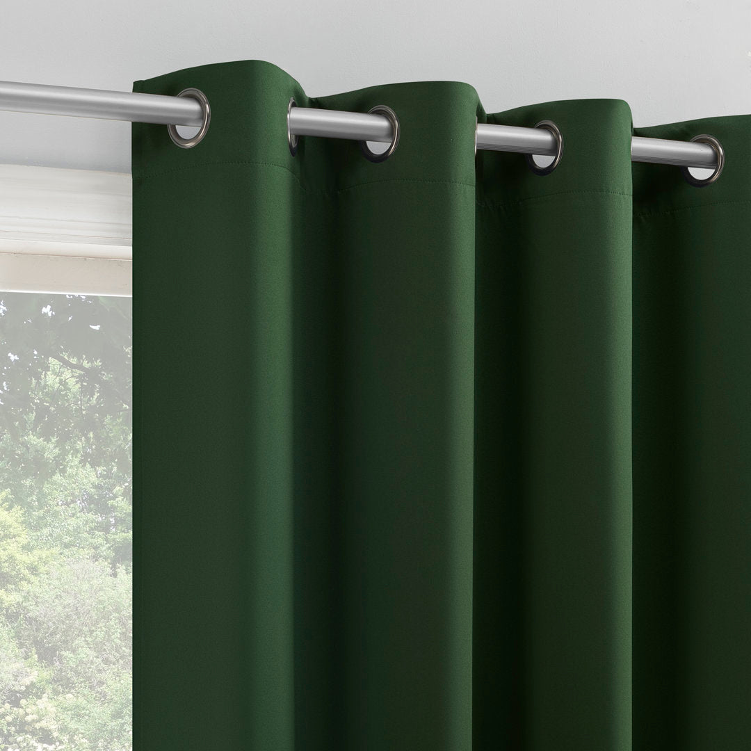 Wayfair Basics Blackout Grommet Curtain Panel Wayfair Basics® Curtain Color: Evergreen Size per Panel: 54" W x 95" L