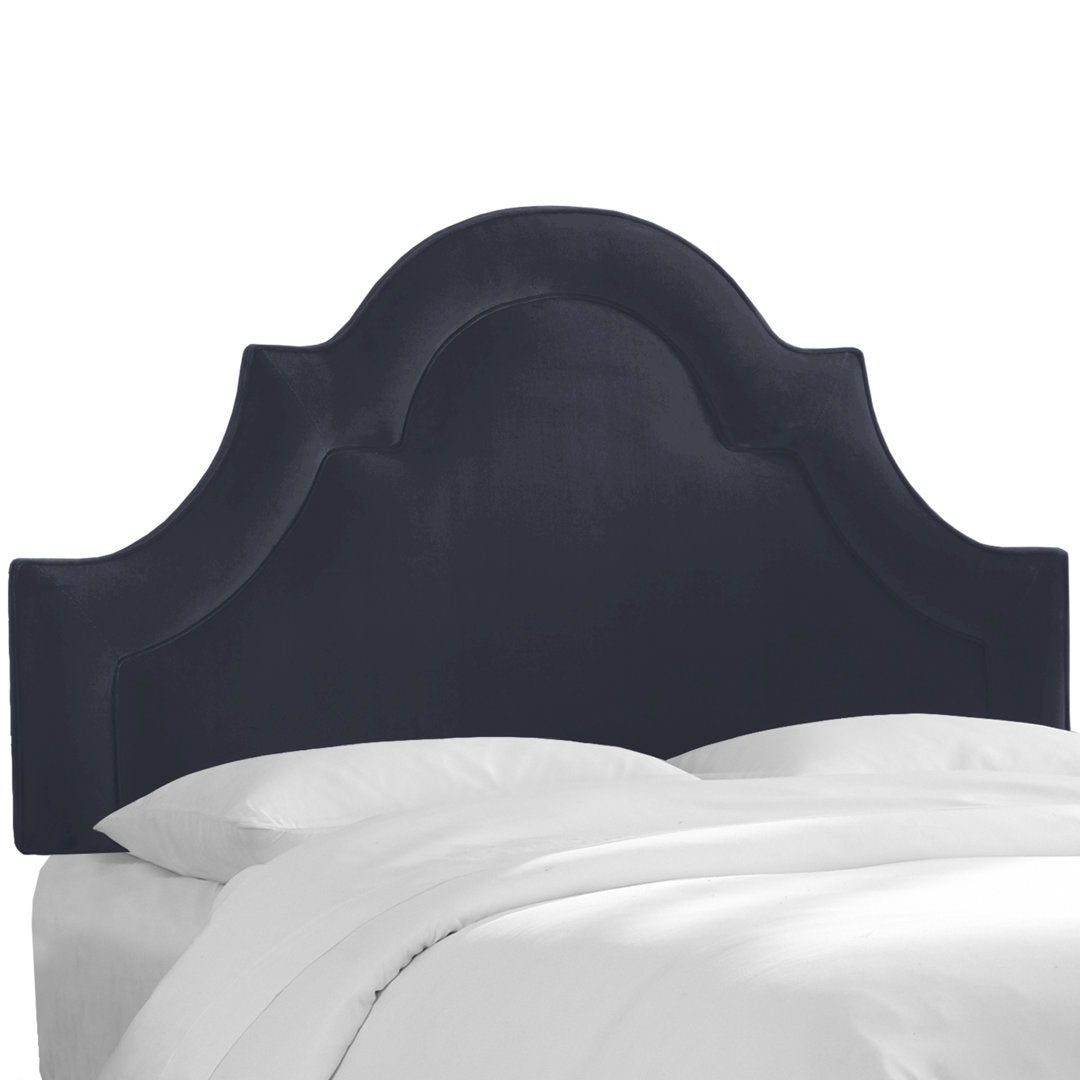 McAfee Velvet Upholstered Panel Headboard Kelly Clarkson Home Size: Queen Upholstery: Classic Ink Performance Velvet