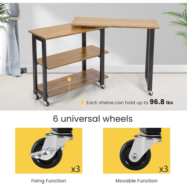 Daniel Wheel End Table Set with Storage 17 Stories
