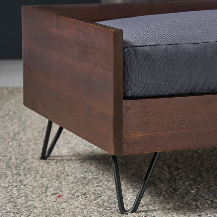 Kaylor Mid Century Modern Dog Sofa Tucker Murphy Pet™ Color: Dark Oak/Black/Dark Gray