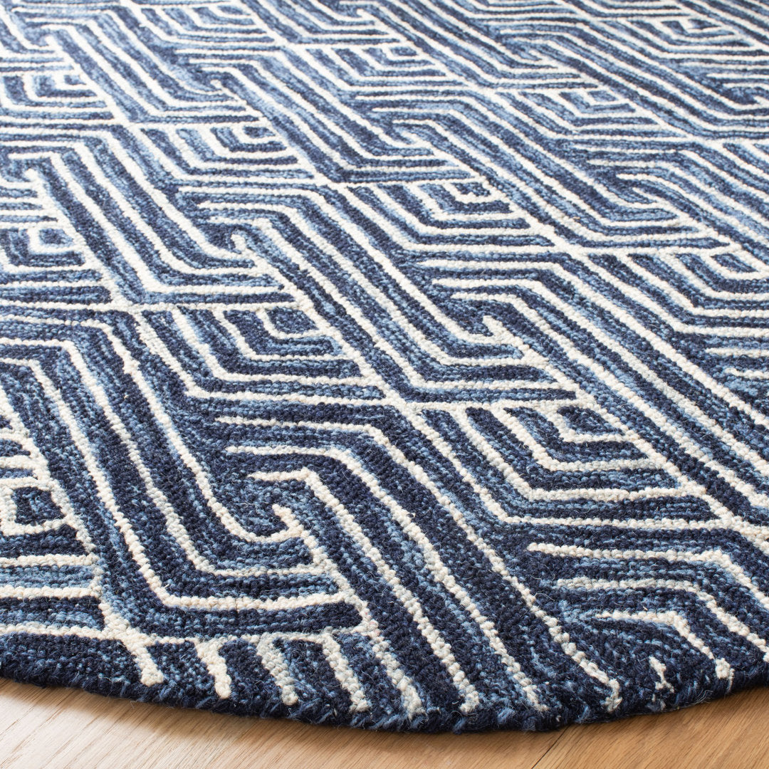 Emmett Hand Tufted 80% Wool And 20% Cotton Geometric Rug Breakwater Bay Rug Size: Runner 2'3" x 7'