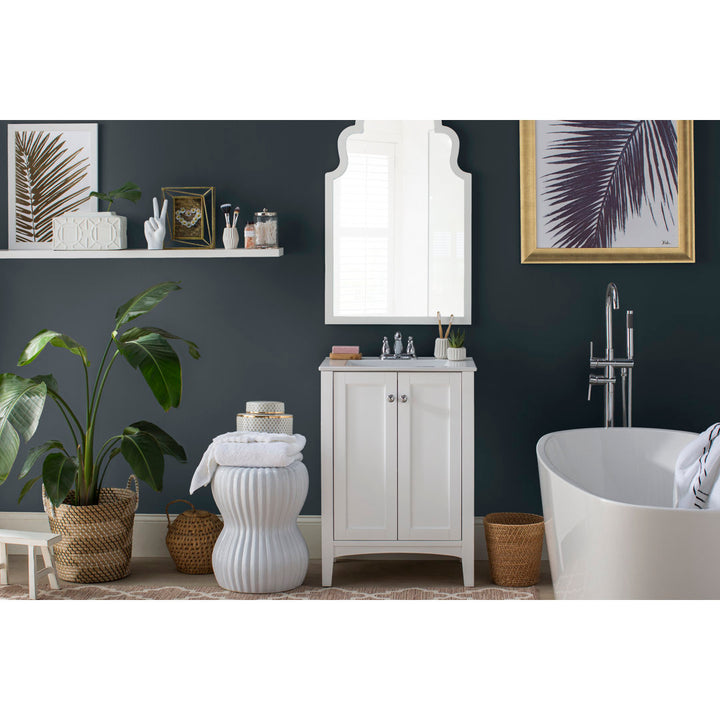Bellapais Floating Shelf Winston Porter Size: 1.25" H x 47.24" W x 7.75" D Finish: Black