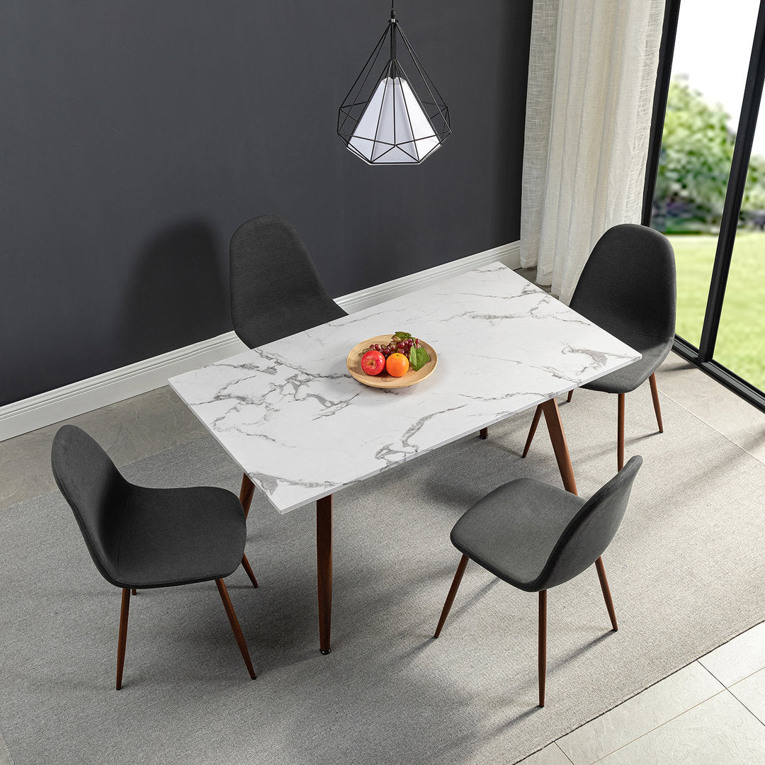 Axia Side Chair (Set of 4) Wade Logan® Upholstery Color: Charcoal