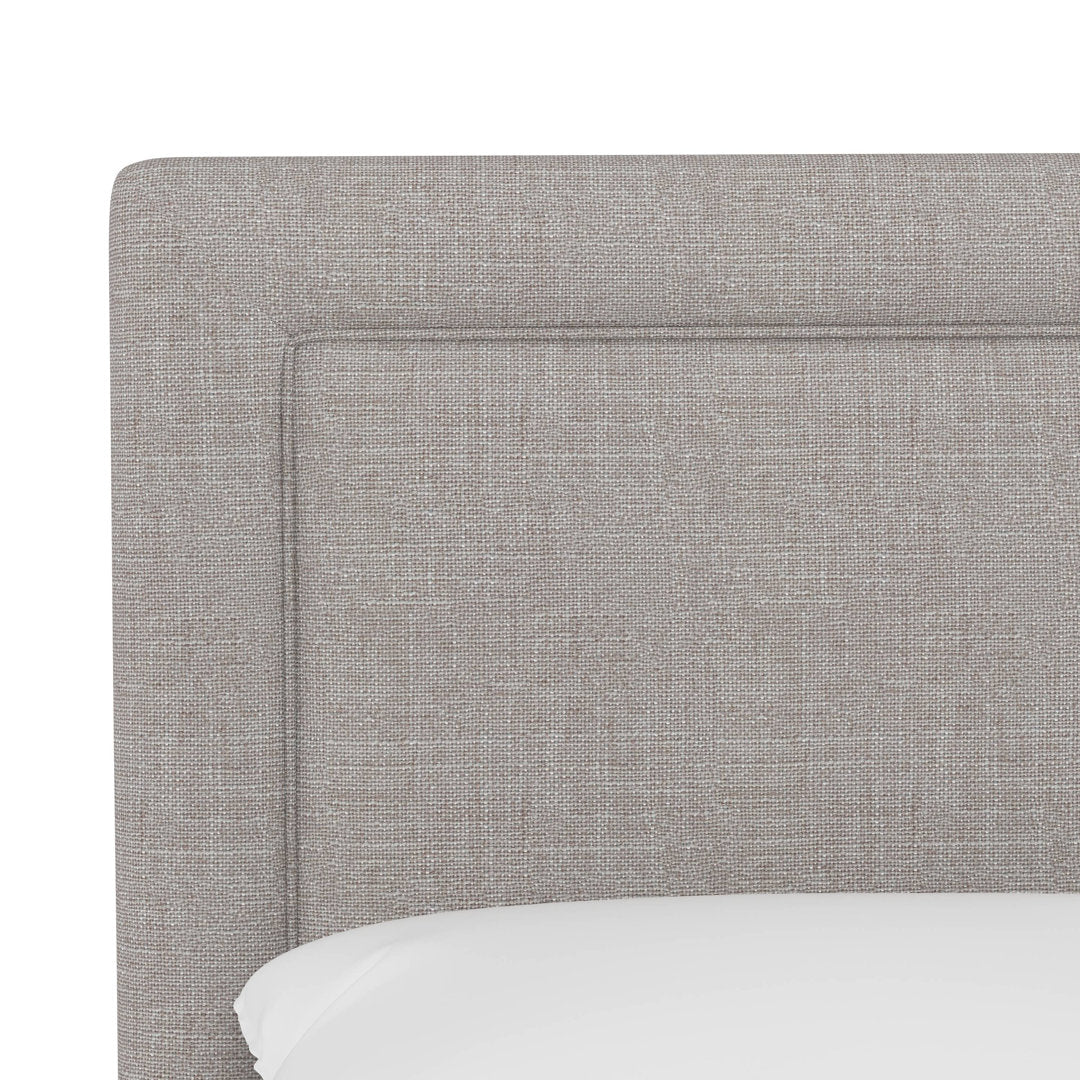 Rowberrow Upholstered Panel Headboard Mercury Row® Size: King Upholstery: Textured Feather Linen