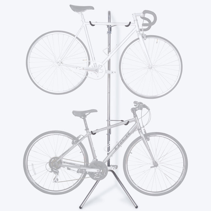 delta Alloy Freestanding Wall Fully Adjustable 2 Bike Single Pole Gravity Bike Storage Rack Delta Design