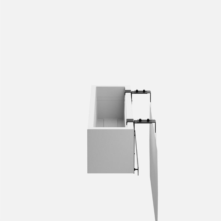 Block Series Railing Window Box Planter Veradek Color: White