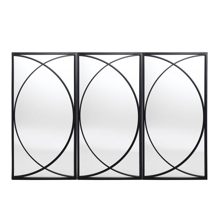Gaebriel Rectangle Metal Wall Mirror (Set of 3) Ivy Bronx