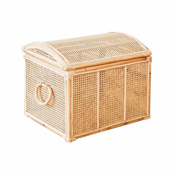 Noam Wicker Storage Trunk, Pre-assembled Lightweight Sturdy Rattan Storage Furniture Bayou Breeze