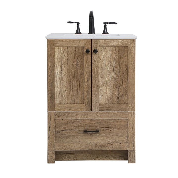 Ahmed 24" D x 19'' D x 34'' H Single Bathroom Vanity Sand & Stable™ Base Finish: Natural Oak