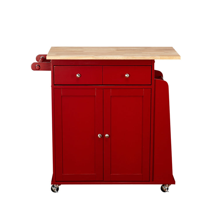 Ferraro Kitchen Cart Alcott Hill® Base Finish: Red