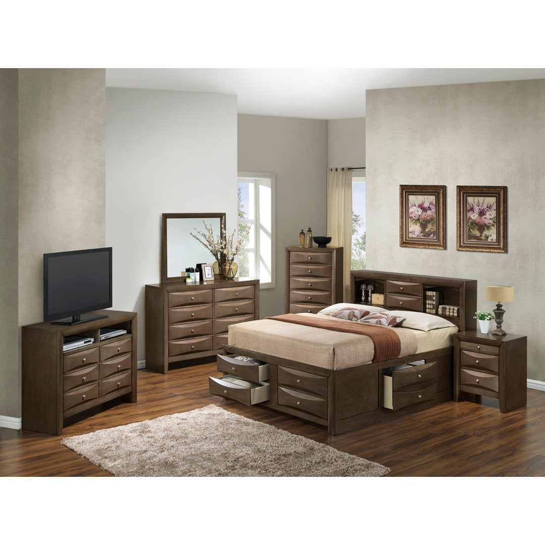 Marilla Storage Platform Bed Glory Furniture Color: Cappuccino Size: King