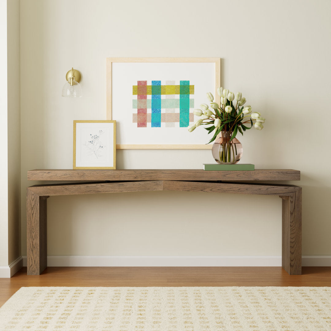 Henn Solid Wood Console Table Birch Lane™ Color: Rustic Gray Size: 30.75" H x 78.75" W x 15" D