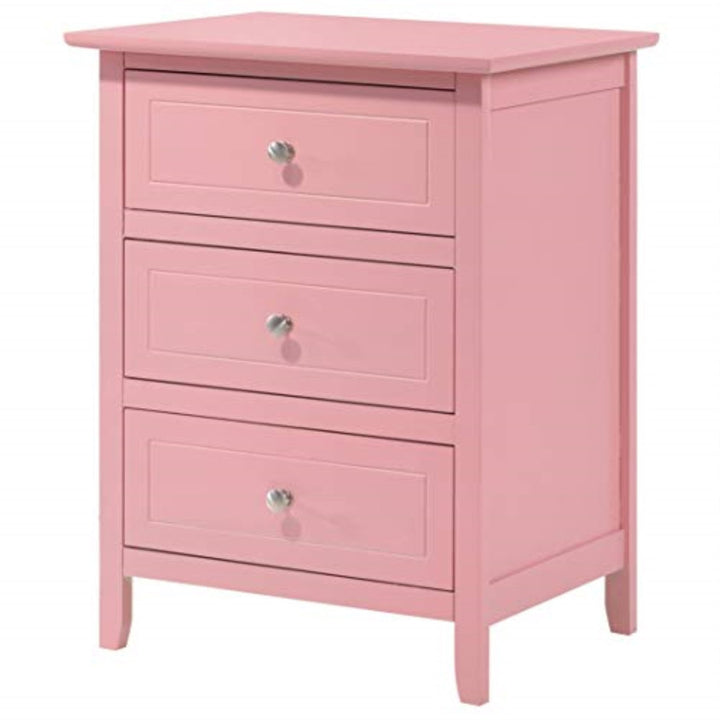 Emjay 3 - Drawer Nightstand Glory Furniture Color: Pink