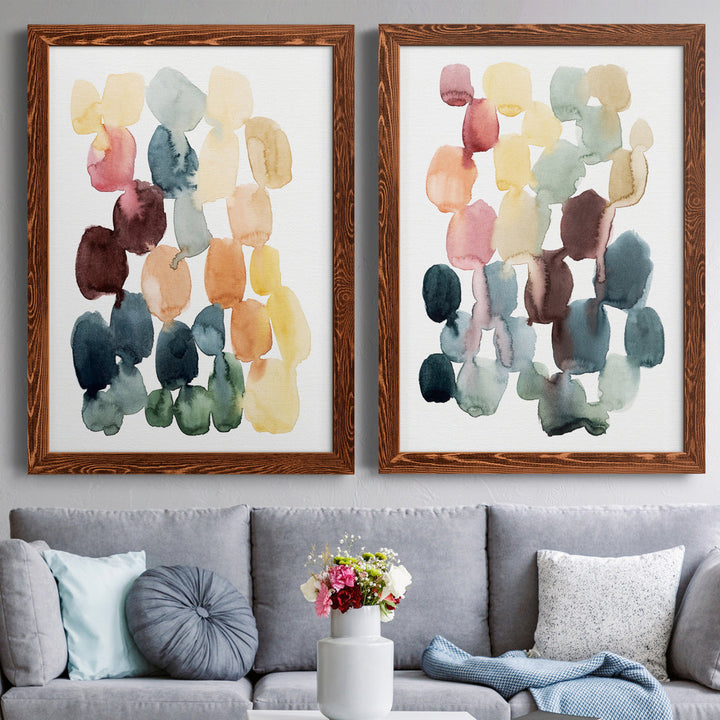 Desert Stones I - 2 Piece Picture Frame Painting Set on Canvas Wade Logan® Size: 43.5" H x 31.5" W x 1" D" Format: Maple Framed Canvas
