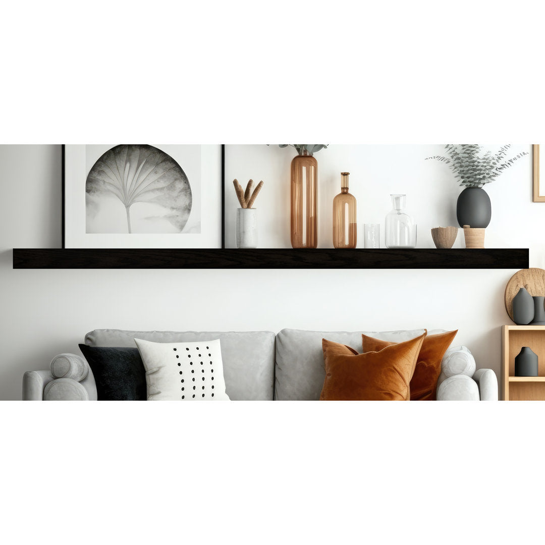 Rayne Floating Shelves Latitude Run® Size: 3" H x 71" W x 4" D Finish: Black