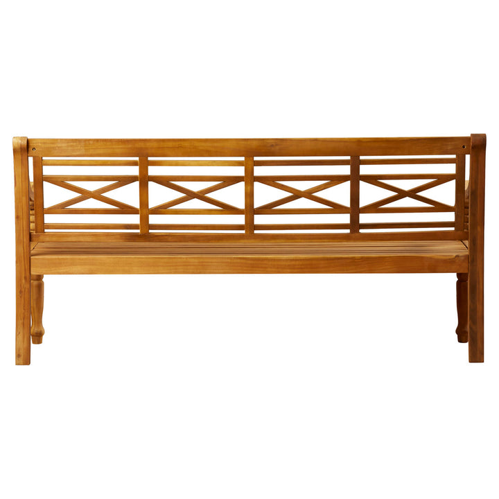 Paull Wooden Garden Bench Highland Dunes Color: Natural