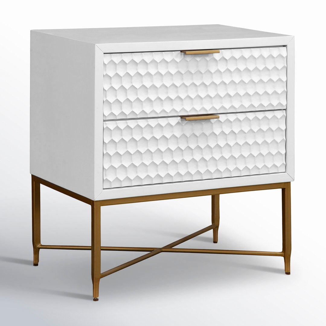 Capra 2 - Drawer Nightstand AllModern Color: White