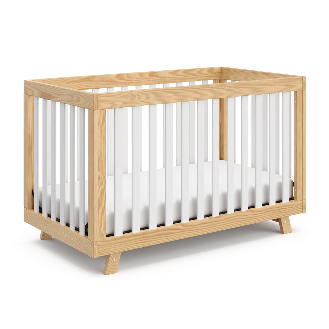 Beckett 3-in-1 Convertible Crib Storkcraft Color: Natural/White Pieces Included: Crib