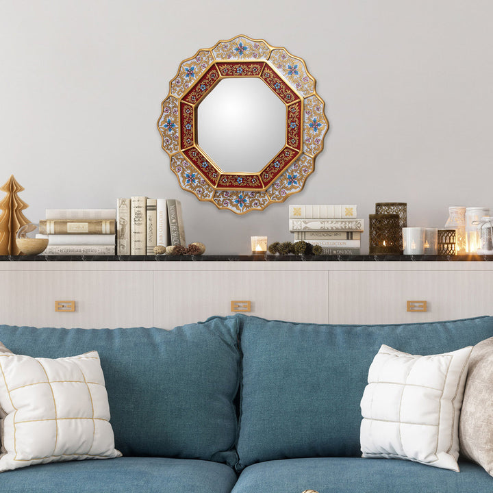 Goudy Peru Star Electric Distressed Wall Mirror Bloomsbury Market
