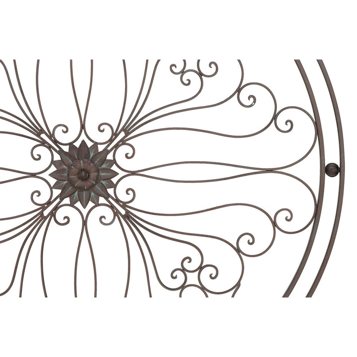 Metal Round Wall Décor Fleur De Lis Living