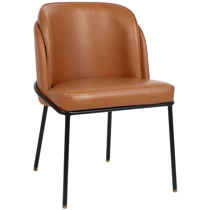Philpott Faux Leather Dining Chair, Set Of 2 (Set of 2) Trent Austin Design® Upholstery Color: Cognac