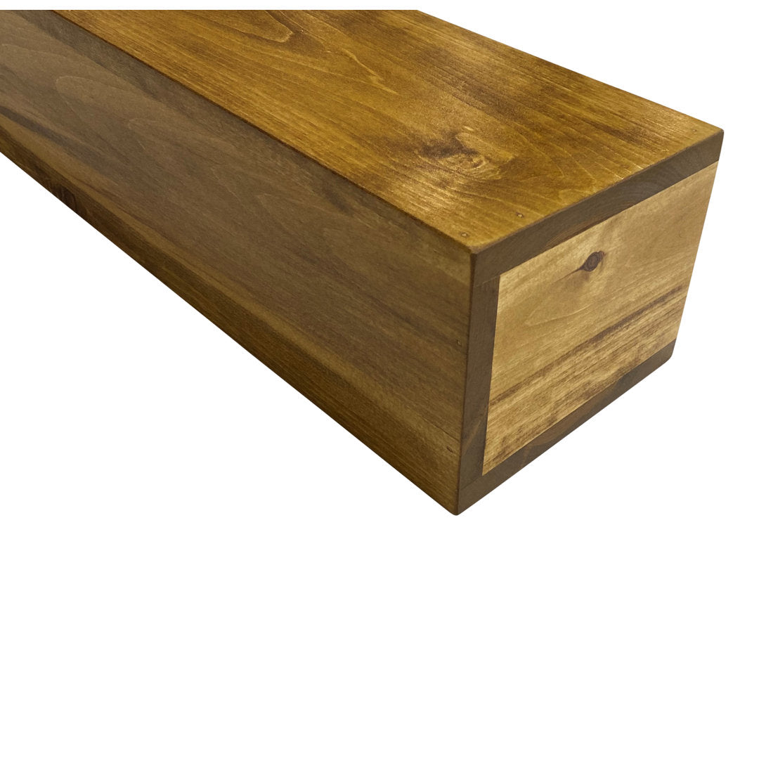 Cecilia Fireplace Shelf Mantel Millwood Pines Size (Depth x Front x Back): 8" D Shelf Length: 66", Finish: Golden Oak