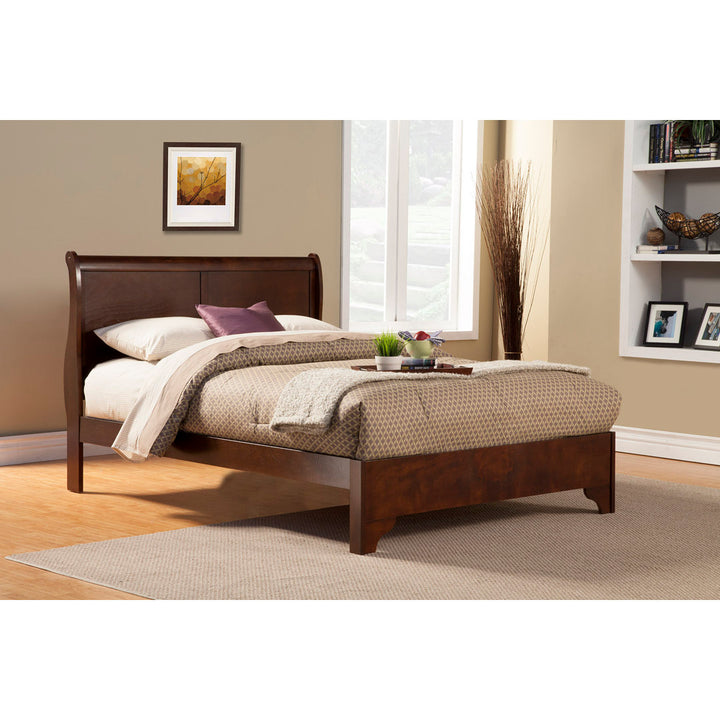 Varnamtown West Haven Low Footboard Sleigh Bed, Cappuccino Lark Manor™ Size: California King