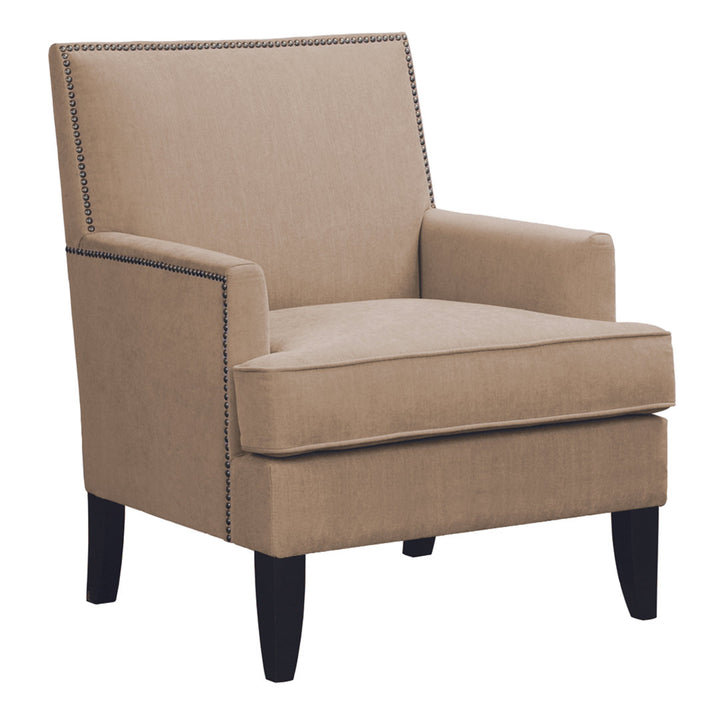 Colton Nailhead Club Chair Three Posts™ Upholstery Color: Sand Polyester