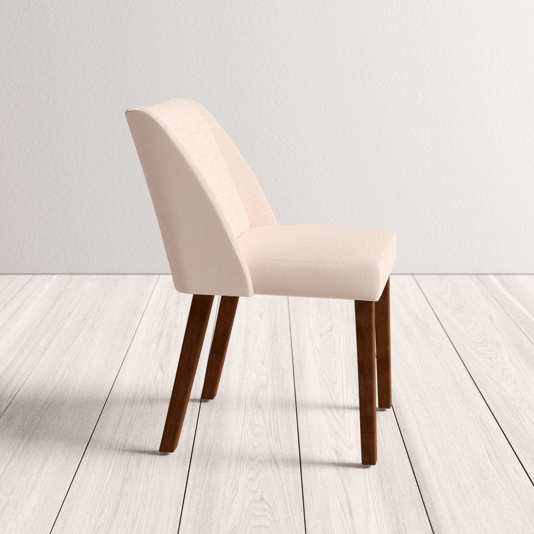 Didmarton Linen Side Chair (Set of 2) Zipcode Design™ Upholstery Color: Light Tan Linen