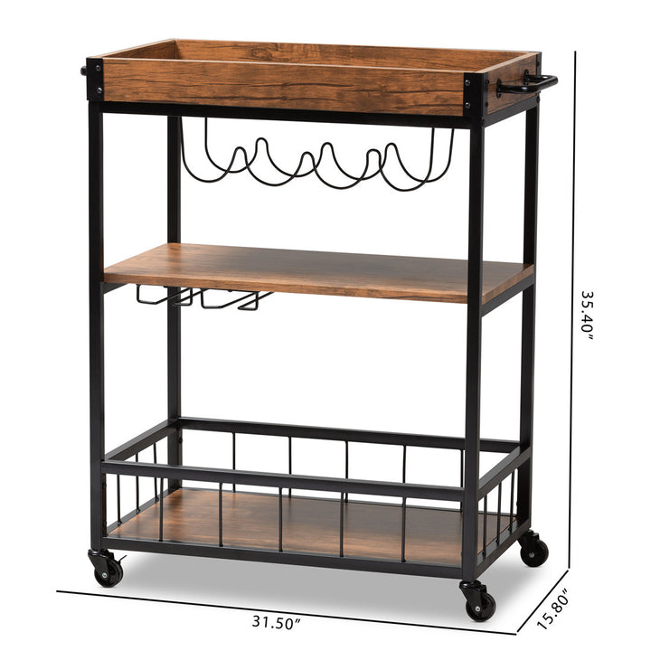 Raelynn Mobile Metal Bar Cart Sand & Stable™