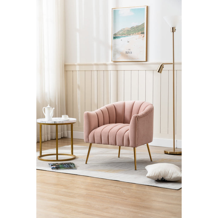 Murrow 28" W Tufted Velvet Armchair Willa Arlo™ Interiors Fabric: Pink Velvet