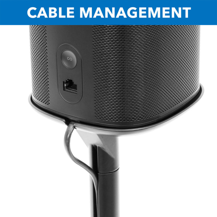 Mount-It! Fixed Speaker Floor Stand for Sonos One, SL, & Play:1 | Enhanced Surround Sound | 28" Tall Mount-it