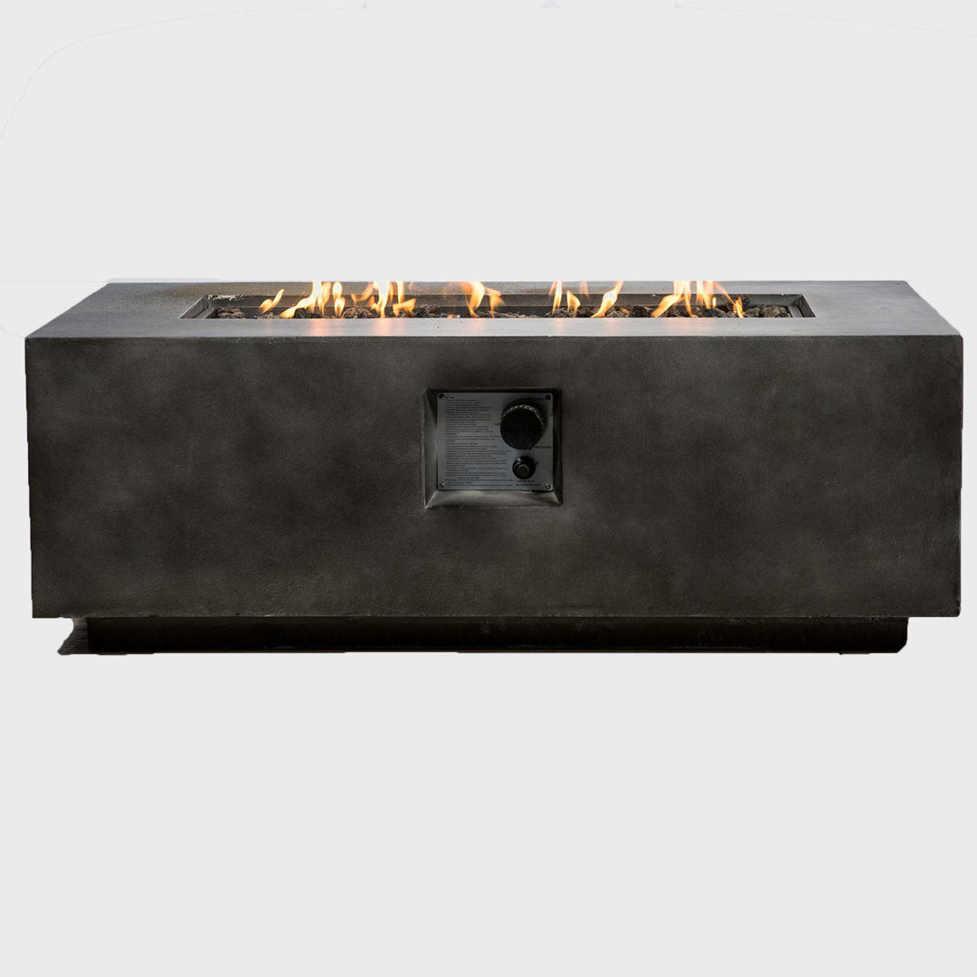 Hasibe Concrete Outdoor Fire Pit Table Latitude Run® Size: 16" H x 42" W x 20" D Finish: Gray