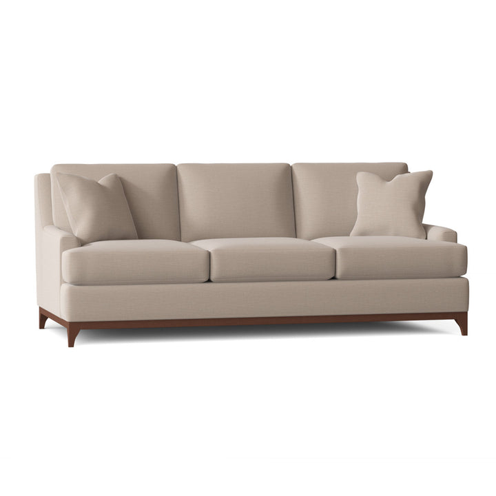 Madelyn 89" Recessed Arm Sofa Wayfair Custom Upholstery™ Fabric: Macc Gray Textured Linen
