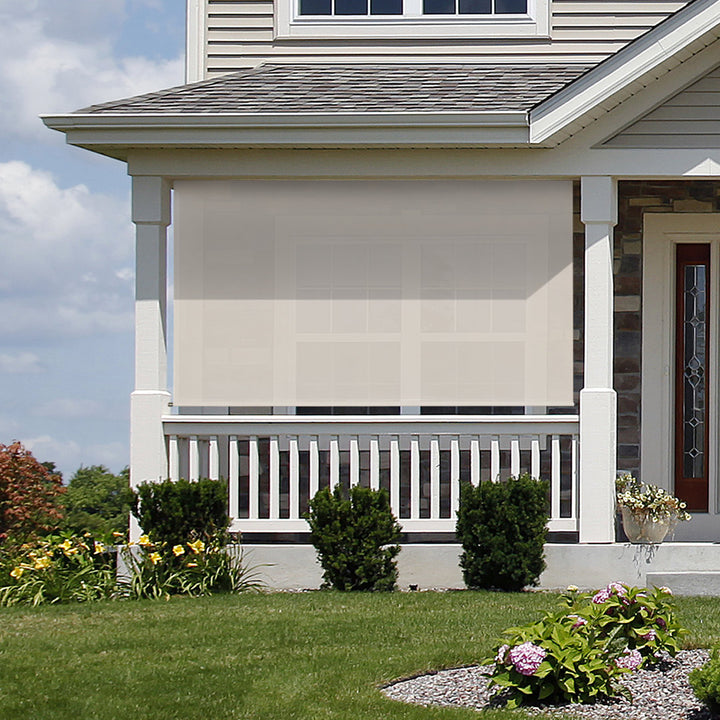 Hillhouse Semi-Sheer Outdoor Roller Shade Symple Stuff Color: Palm Blind Size: 48"W x 96"L