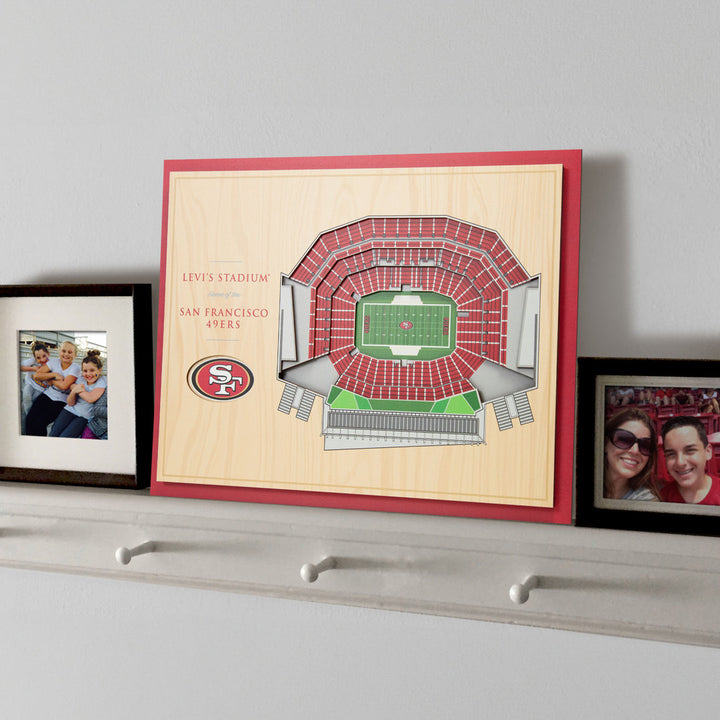 NFL 5-Layer Stadiumview Wall Art YouTheFan Color: Teal NFL Team: San Francisco 49Ers