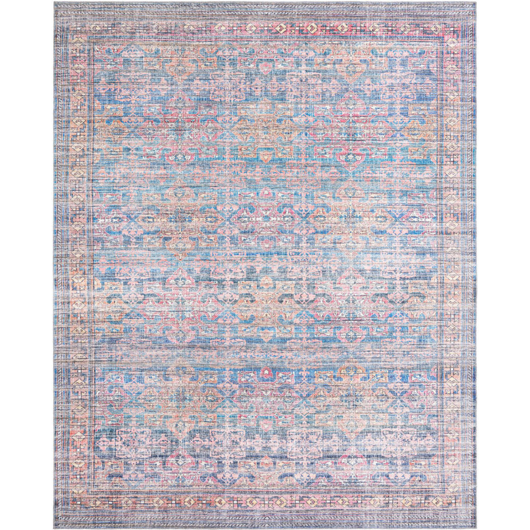 Hadsell Machine Made Power Loom Antique Blue Area Rug Langley Street® Rug Size: Rectangle 10'6" x 13'