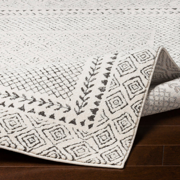Calvo Light Beige/Charcoal Area Rug Wade Logan® Rug Size: Round 7'10"