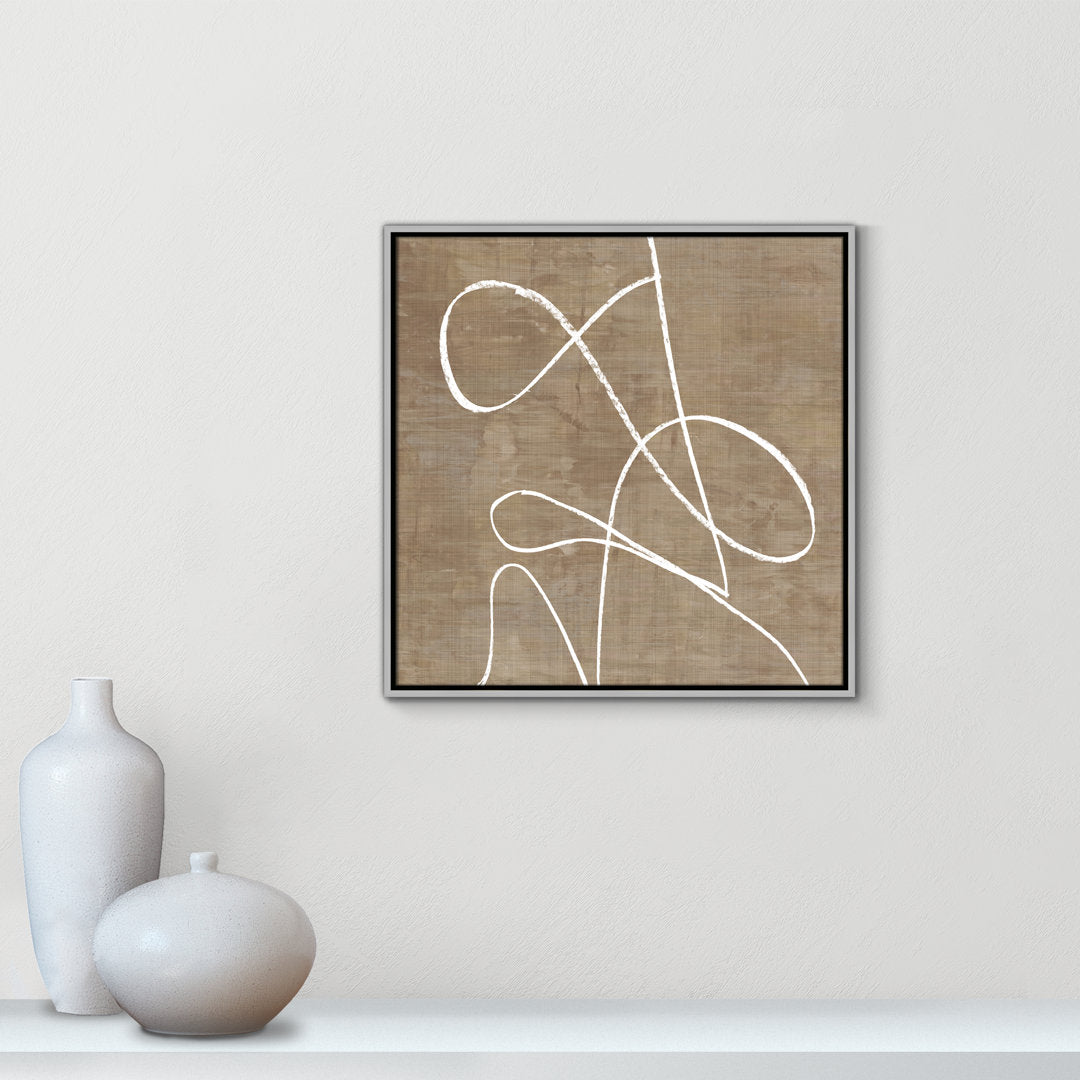 Swooping Lines - Floater Frame Painting on Canvas Joss & Main Size: 25.5" H x 25.5" W x 2" D Format: Silver