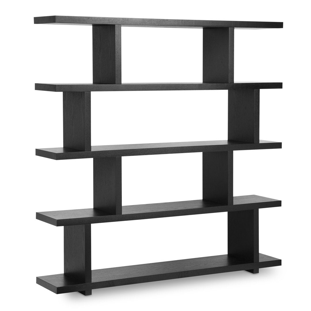 Annora 63" H x 63" W Geometric Bookcase AllModern Color: Black